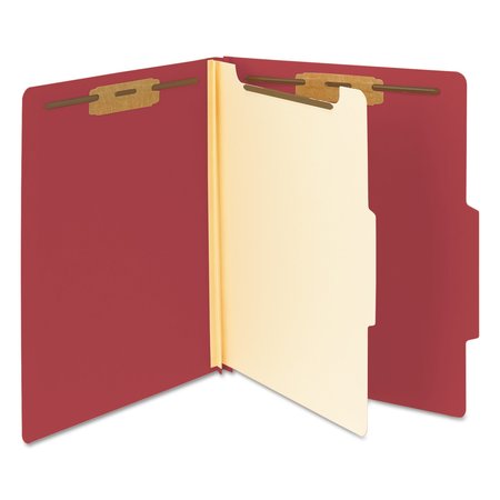 Smead Pressboard Folder Top Tab, Red, PK10 13703